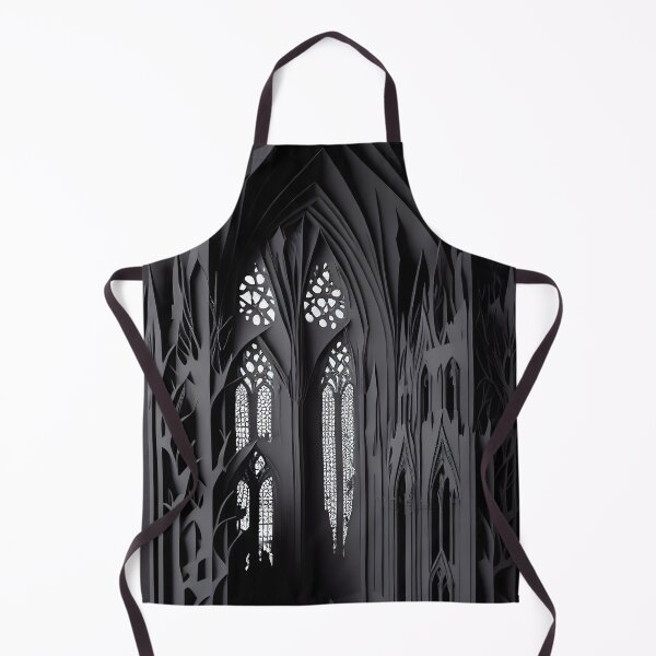 Item preview, Gothic Cathedral Ruins – Dark Abstract Church Interior Art designed and sold by ShadowAndSlate.