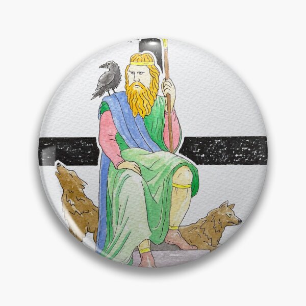 Item preview, Illustration of the god-king Woden designed and sold by RutlandArt.