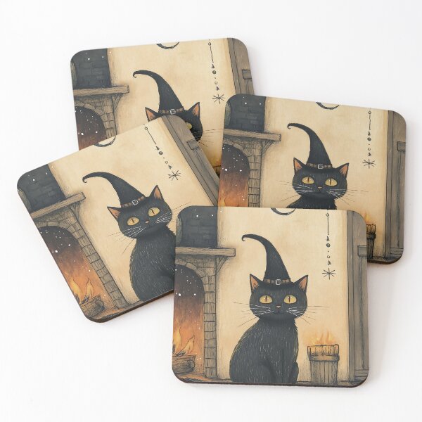 Item preview, Mystical Witch Black Cat designed and sold by bapupa.