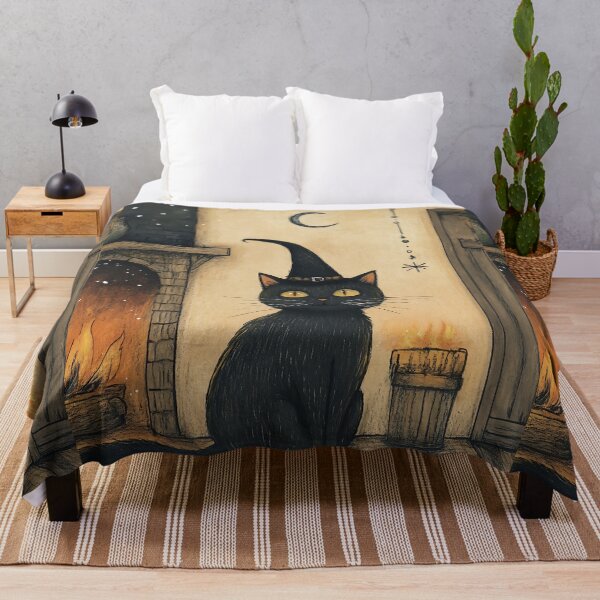 Item preview, Mystical Witch Black Cat designed and sold by bapupa.