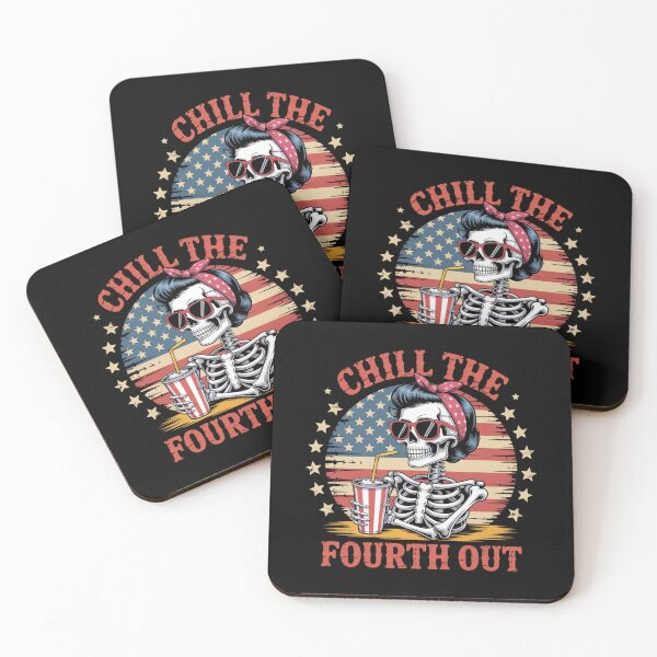 Item preview, Chill The Fourth Out Funny Skeleton 4th Of July Patriotic  designed and sold by MotivaChic.