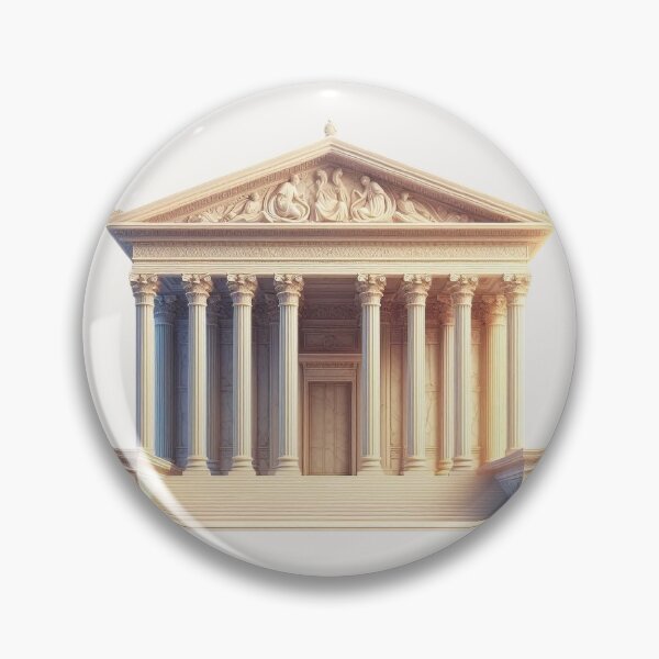 Item preview, Symmetrical Greek Temple – Classical Architecture Design designed and sold by Roberta Calabrese.