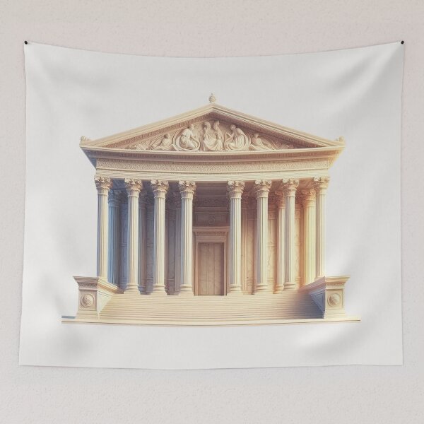Item preview, Symmetrical Greek Temple – Classical Architecture Design designed and sold by Roberta Calabrese.