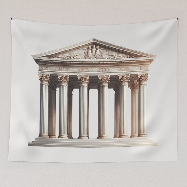 Item preview, Symmetrical Greek Temple – Classical Architecture Design designed and sold by Roberta Calabrese.
