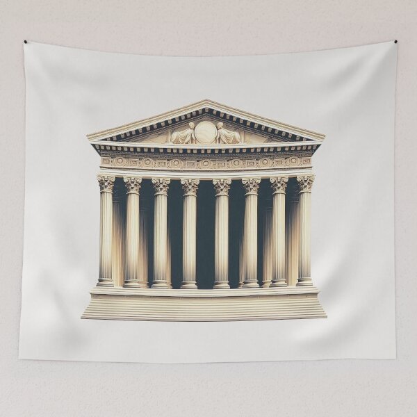 Item preview, Symmetrical Greek Temple – Classical Architecture Design designed and sold by Roberta Calabrese.