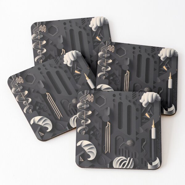 Item preview, Abstract Science and Geometry – Modern Surreal Design designed and sold by ShadowAndSlate.