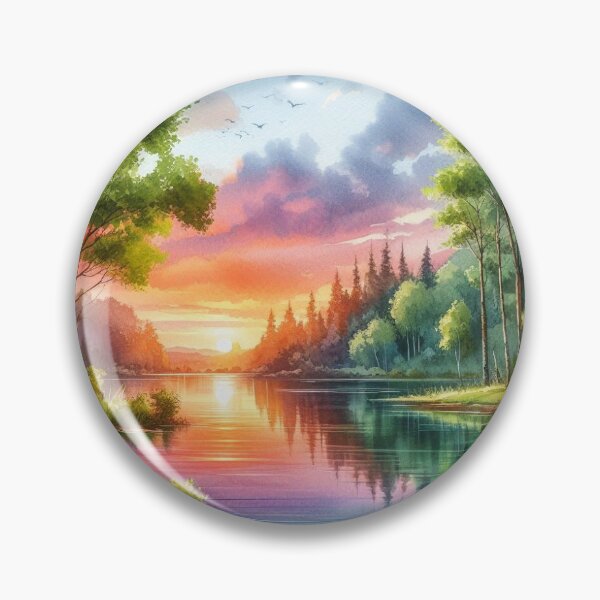 Artikelvorschau, Mystische Flusslandschaft – Sunset Serenity mit vibrant Colors! entworfen und verkauft von FotoworldEdel.