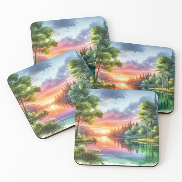 Artikelvorschau, Mystische Flusslandschaft – Sunset Serenity mit vibrant Colors! entworfen und verkauft von FotoworldEdel.
