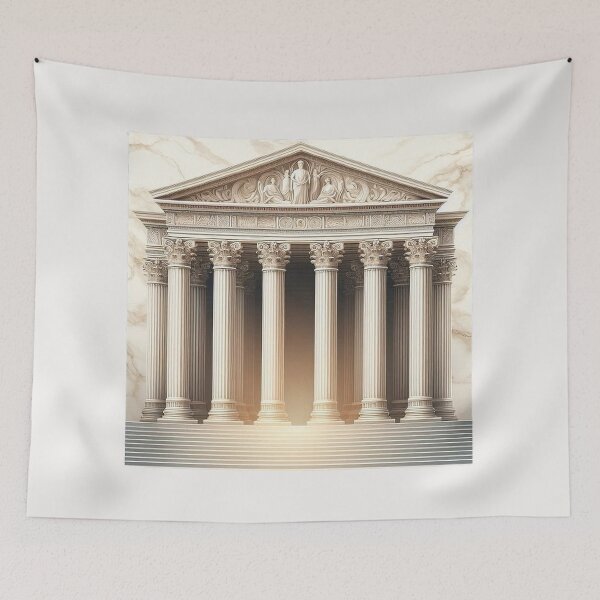 Item preview, Symmetrical Greek Temple – Classical Architecture Design designed and sold by Roberta Calabrese.