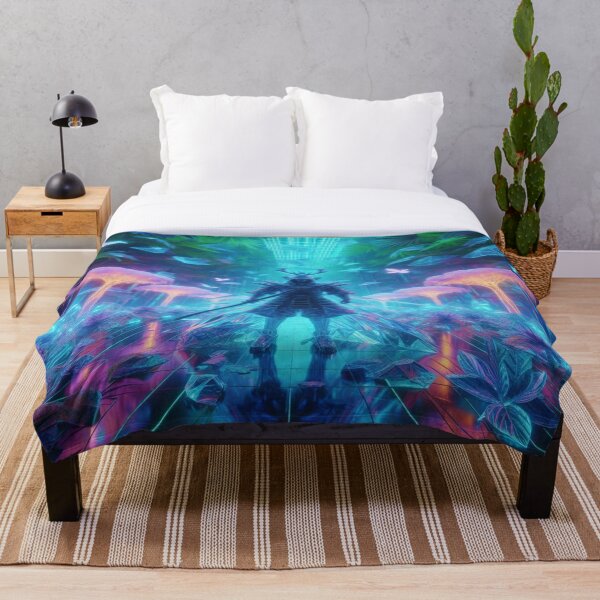 Item preview, "Cyber Samurai in Neon Forest" designed and sold by aipichub.