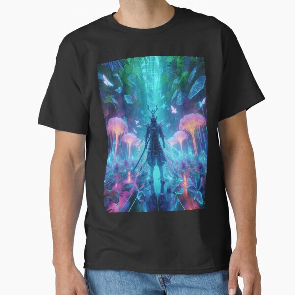 Item preview, "Cyber Samurai in Neon Forest" designed and sold by aipichub.