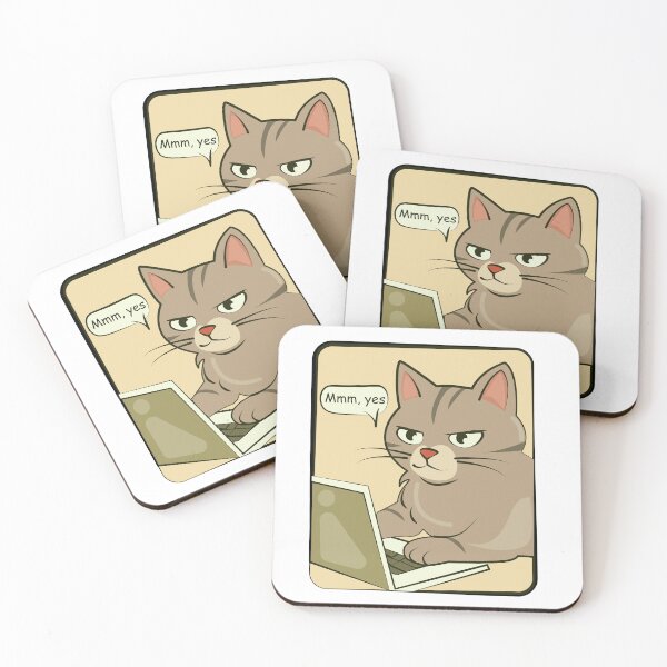 Item preview, Serious Cat at Work – Mmm, Yes... Analyzing the Data designed and sold by Cattoon Studio.