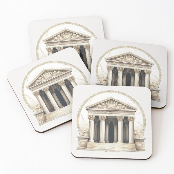 Item preview, Symmetrical Greek Temple – Classical Architecture Design designed and sold by Roberta Calabrese.