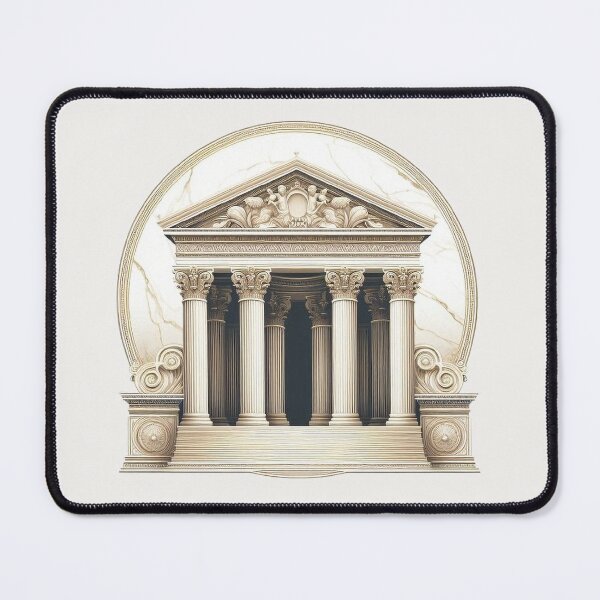 Item preview, Symmetrical Greek Temple – Classical Architecture Design designed and sold by Roberta Calabrese.