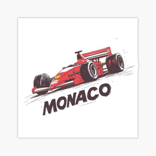 Artikelvorschau, Monaco F1 Ferrari – Die Rote Linie entworfen und verkauft von Pit Stop Prints.