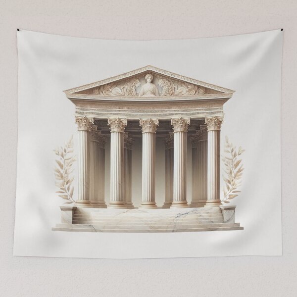 Item preview, Symmetrical Greek Temple – Classical Architecture Design designed and sold by Roberta Calabrese.