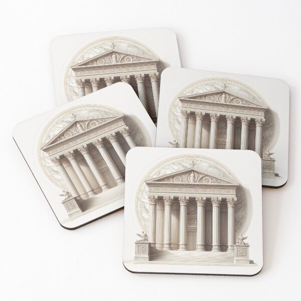 Item preview, Symmetrical Greek Temple – Classical Architecture Design designed and sold by Roberta Calabrese.