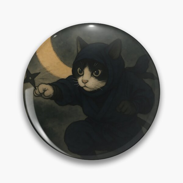 Item preview, Moonlight Mission – Ninja Cat in Action designed and sold by Zen Cat Studio.