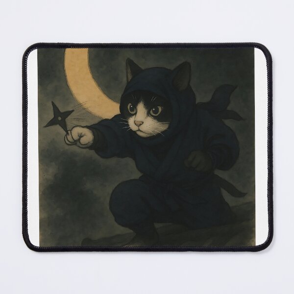 Item preview, Moonlight Mission – Ninja Cat in Action designed and sold by Zen Cat Studio.