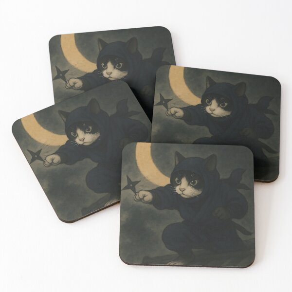 Item preview, Moonlight Mission – Ninja Cat in Action designed and sold by Zen Cat Studio.