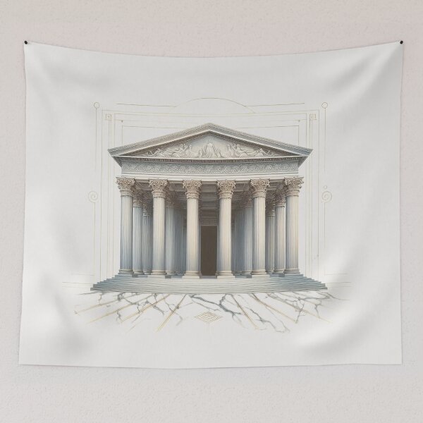 Item preview, Symmetrical Greek Temple – Classical Architecture Design designed and sold by Roberta Calabrese.
