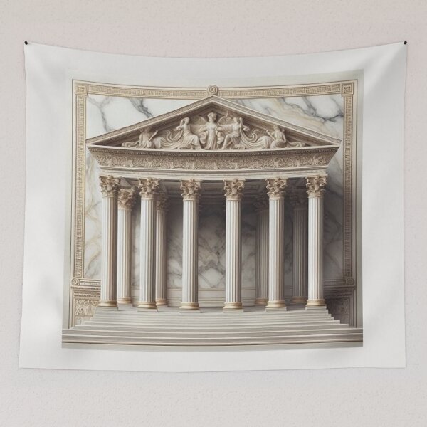 Item preview, Symmetrical Greek Temple – Classical Architecture Design designed and sold by Roberta Calabrese.