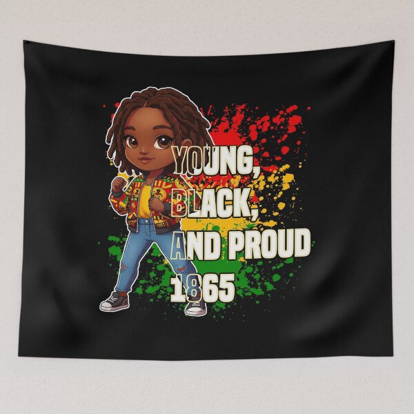 Item preview, Cute Juneteenth Girls Kids Young Black and Proud Since 1865 - Juneteenth Gift designed and sold by JUSTBEELEGANT.