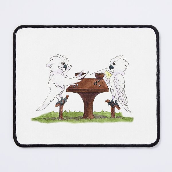 Item preview, Alba Cockatoo, intelligence of parrots in watercolor designed and sold by Chouetteplanete.