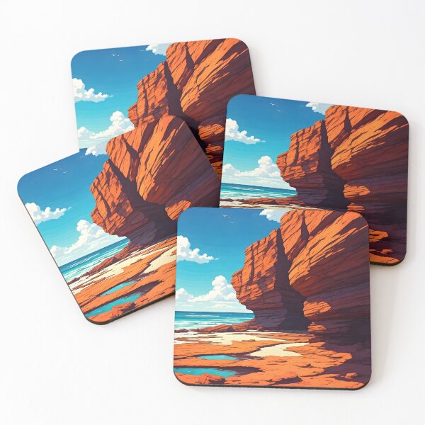 Item preview, Gantheaume Point, Broome: Deep Rust-Red Cliffs designed and sold by LSVart.