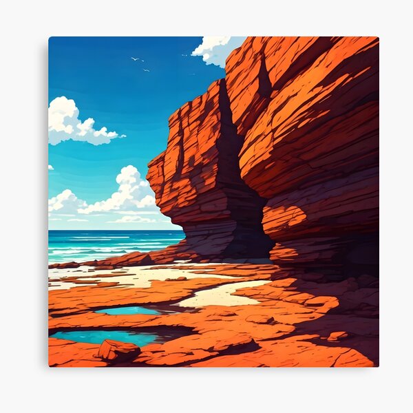 Item preview, Gantheaume Point, Broome: Deep Rust-Red Cliffs designed and sold by LSV-Art.