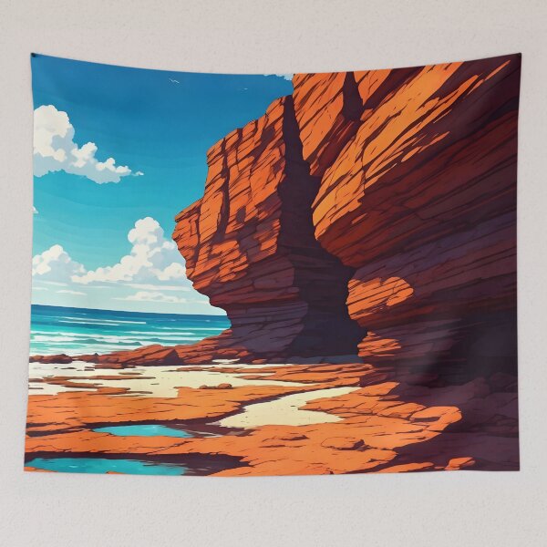 Item preview, Gantheaume Point, Broome: Deep Rust-Red Cliffs designed and sold by LSVart.