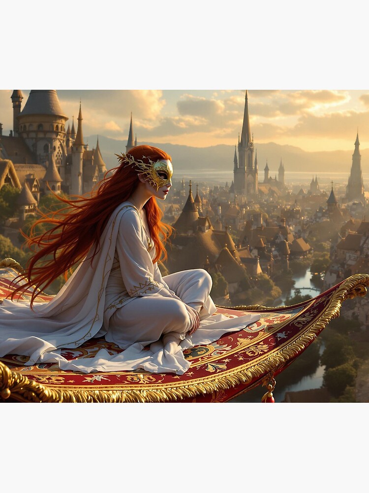 Thumbnail 5 of 5, Mouse Pad, Flying on a Magic Carpet designed and sold by LenCarol.