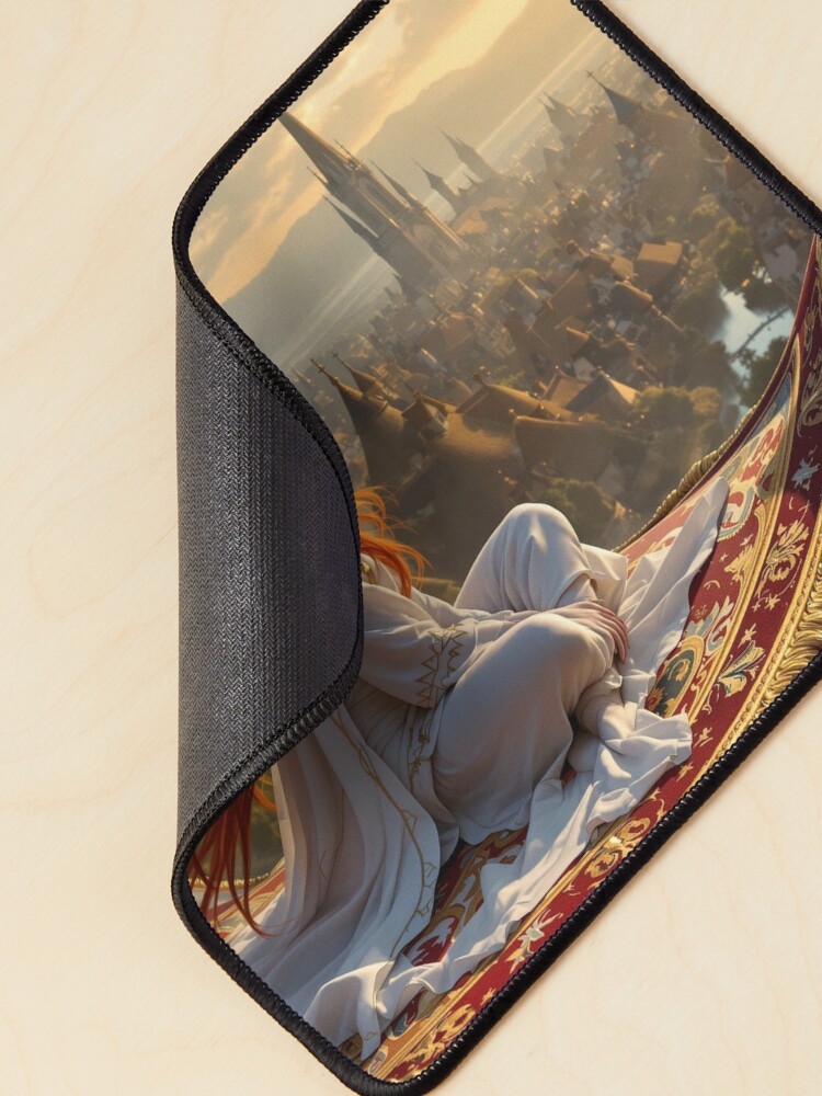 Thumbnail 2 of 5, Mouse Pad, Flying on a Magic Carpet designed and sold by LenCarol.