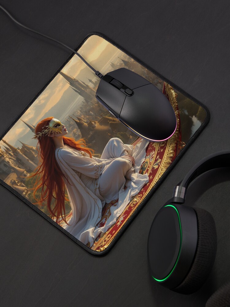 Thumbnail 4 of 5, Mouse Pad, Flying on a Magic Carpet designed and sold by LenCarol.
