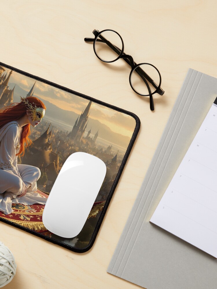 Thumbnail 3 of 5, Mouse Pad, Flying on a Magic Carpet designed and sold by LenCarol.