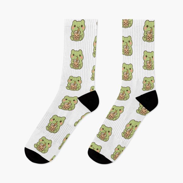 Item preview, Tiny Frog Holding a Bubble Tea designed and sold by Delamoon.