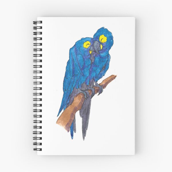 Item preview, Couple of hyacinth macaws in watercolor designed and sold by Chouetteplanete.