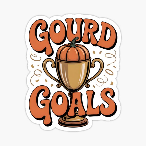 Item preview, Gourd Goals - Funny Fall Pun Design designed and sold by Jollys-ArtShop.