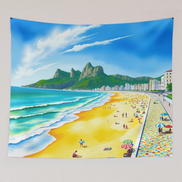Item preview, Ipanema Beach, Rio de Janeiro: Dois Irmãos Rising designed and sold by LSVart.