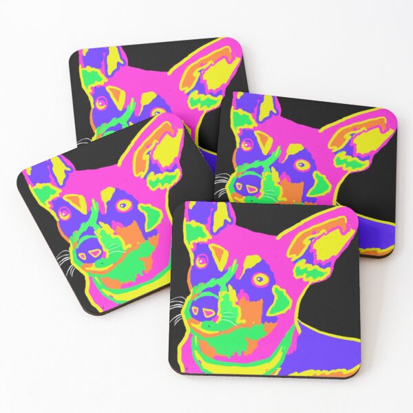 Item preview, Neon Chihuahua Pop Art designed and sold by ClareWyattArt.
