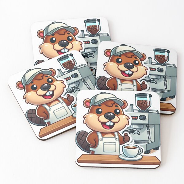 Item preview, Betty the Barista Beaver designed and sold by Topratedgifts.