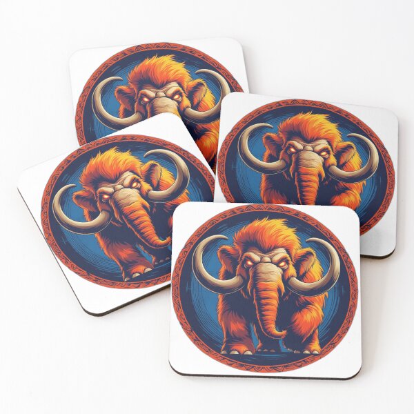 Item preview, Mammoth Vintage Art, Woolly Mammoth Illustration, Prehistoric Animal Decor, Ice Age Creature Sunset Design  designed and sold by NAVOZKA.