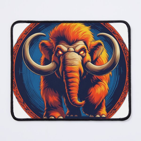 Item preview, Mammoth Vintage Art, Woolly Mammoth Illustration, Prehistoric Animal Decor, Ice Age Creature Sunset Design designed and sold by NAVOZKA.