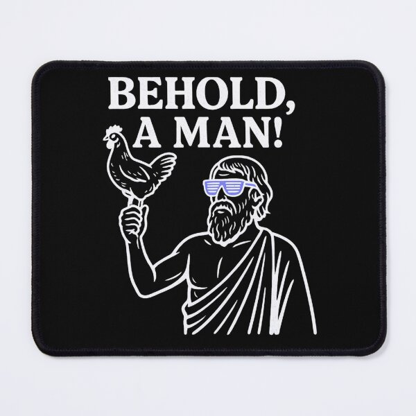 Item preview, Behold, a man! Diogenes the Cynic with chicken. Swag. Minimimalist. Philosophy gift. designed and sold by PHILOSOPHY-SWAG.