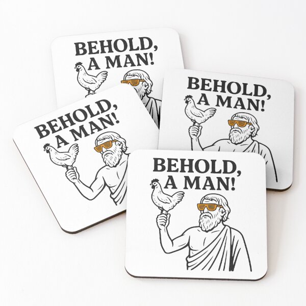 Item preview, Behold, a man! Diogenes the Cynic with chicken. Swag. Minimimalist. Philosophy gift. designed and sold by PHILOSOPHY-SWAG.