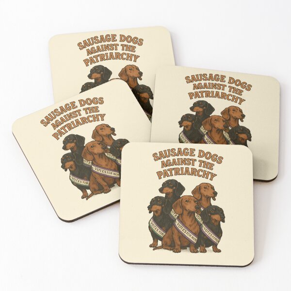 Item preview, Sausage Dogs Against Patriarchy. Funny Feminist. designed and sold by Shoot-The-Moon.