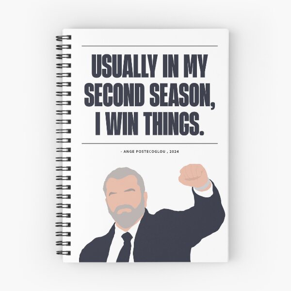 Item preview, Ange Postecoglou Spurs Quote designed and sold by CultureCutPrints.