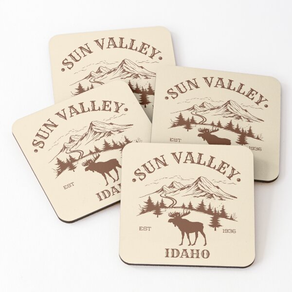 Item preview, Sun Valley Idaho Retro Mountain Moose Scene designed and sold by ForgotSouvenir.