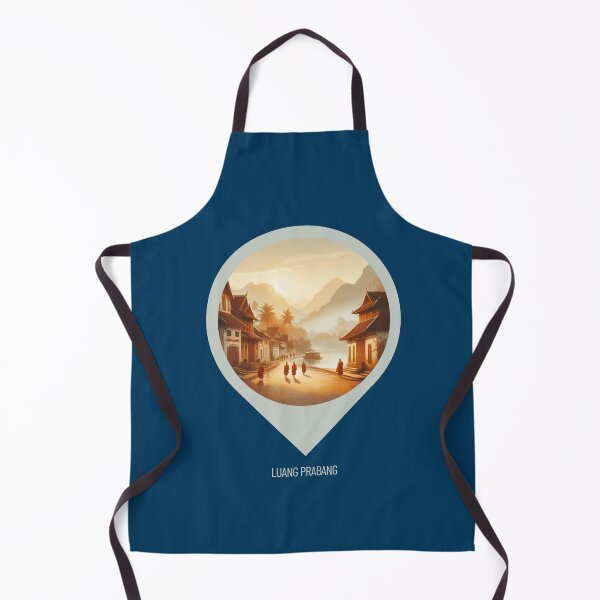 Item preview, Luang Prabang Laos in 80s Retro Style – Vintage AI City Design for Travel Lovers, Urban Fashion & Nostalgic Tourists designed and sold by knalpot-design.
