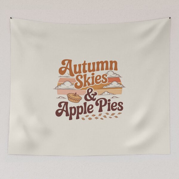 Item preview, Autumn Skies & Apple Pies - Whimsical Fall Season Design designed and sold by Jollys-ArtShop.